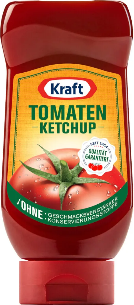 HEINZ Kraft Tomato Ketchup without flavor enhancers, squeeze bottle 417ml