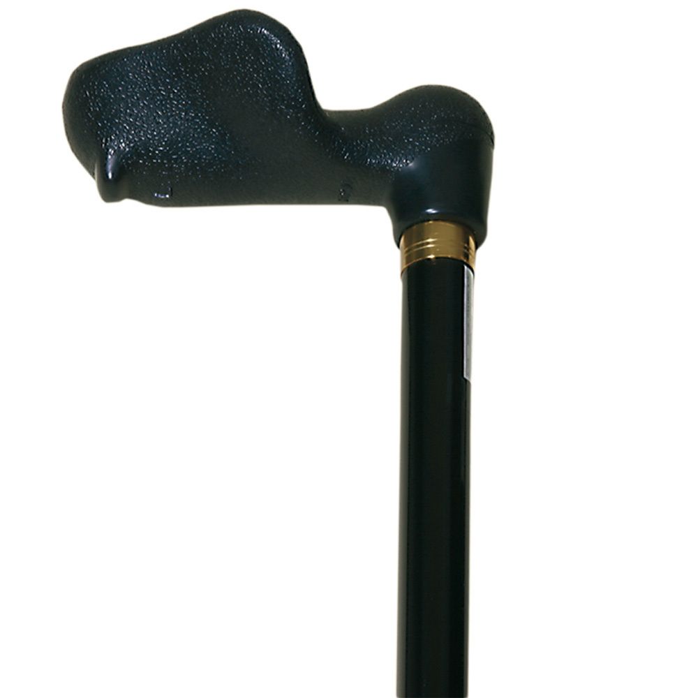 KRANKENSTOCK Medical cane with anatomical handle, black on the right 1 St