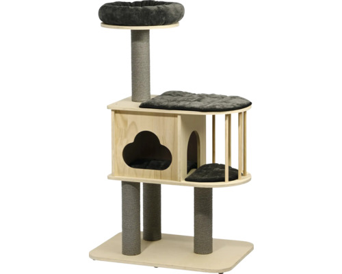 Scratching post dobar cat scratching post "Mila" wood, sisal, polyester brown; gray 48 x 116 x 68 cm