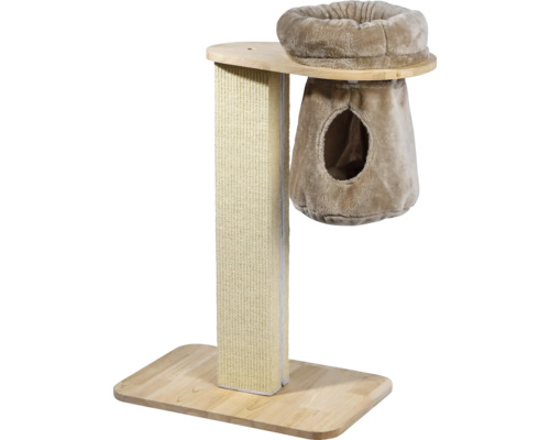 Dobar Premium Scratching Post "Dreamy" Wood, Sisal, Polyester Brown 70 x 85 x 40 cm