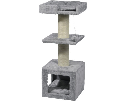 Scratching post dobar Premium scratching post "Easy" wood, sisal, polyester gray 37 x 93 x 37 cm