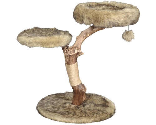 Scratching post Jimmy including play ball Ø 50 x 72-82 cm brown