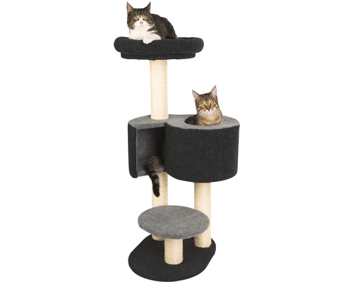 KERBL Fridolin scratching post made of felt 53x32x106 cm gray