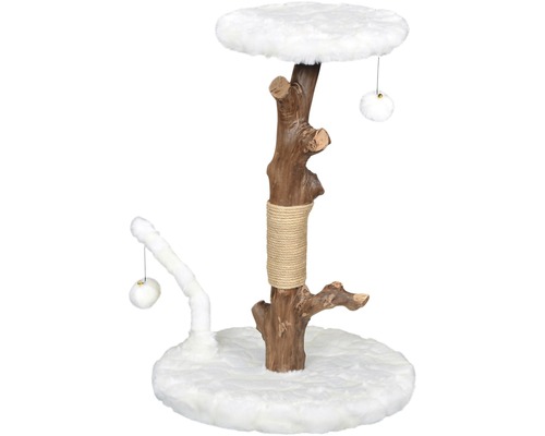 Lilly cat tree including play balls Ø 50 x 66-76 cm white