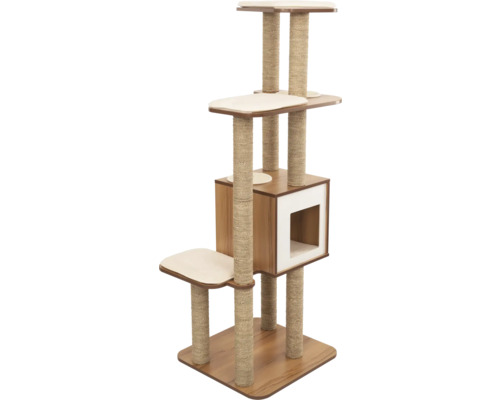 Catit Scratching post Vesper High Base XL, walnut scratching post with 5 levels also for large cats