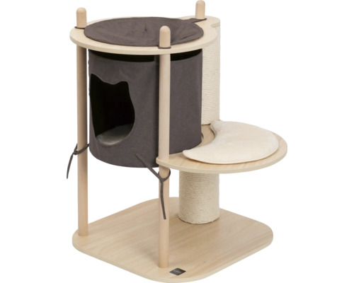 Catit Vesper Vesper Treehouse scratching post, small play tree with 3 levels and extra-thick scratching post approx. 59 x 86 x 57 cm