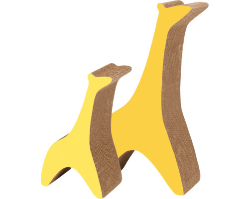 Scratching board Catit Zoo Scratcher, giraffe, grooved scratching board in animal shape approx. 24 x 18 x 44 cm yellow, brown cardboard