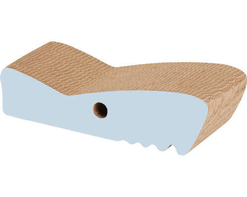 Scratching board Catit Zoo Scratcher, shark, grooved scratching board in animal shape approx. 44 x 18 x 12 cm grey, brown cardboard