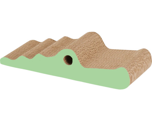 Scratching board Catit Zoo Scratcher, crocodile, grooved scratching board in animal shape approx. 44 x 18 x 9 cm green, brown cardboard