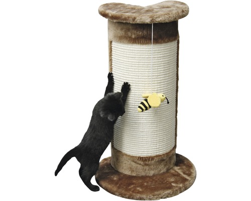 Kerbl Corner scratching column with bee on a ribbon 56x31x58 cm brown