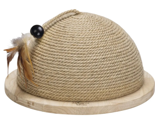 Scratching furniture designed by Lotte scratching post half scratching ball Vivi 34.5 x 18.5 x 34.5 cm sisal, wood