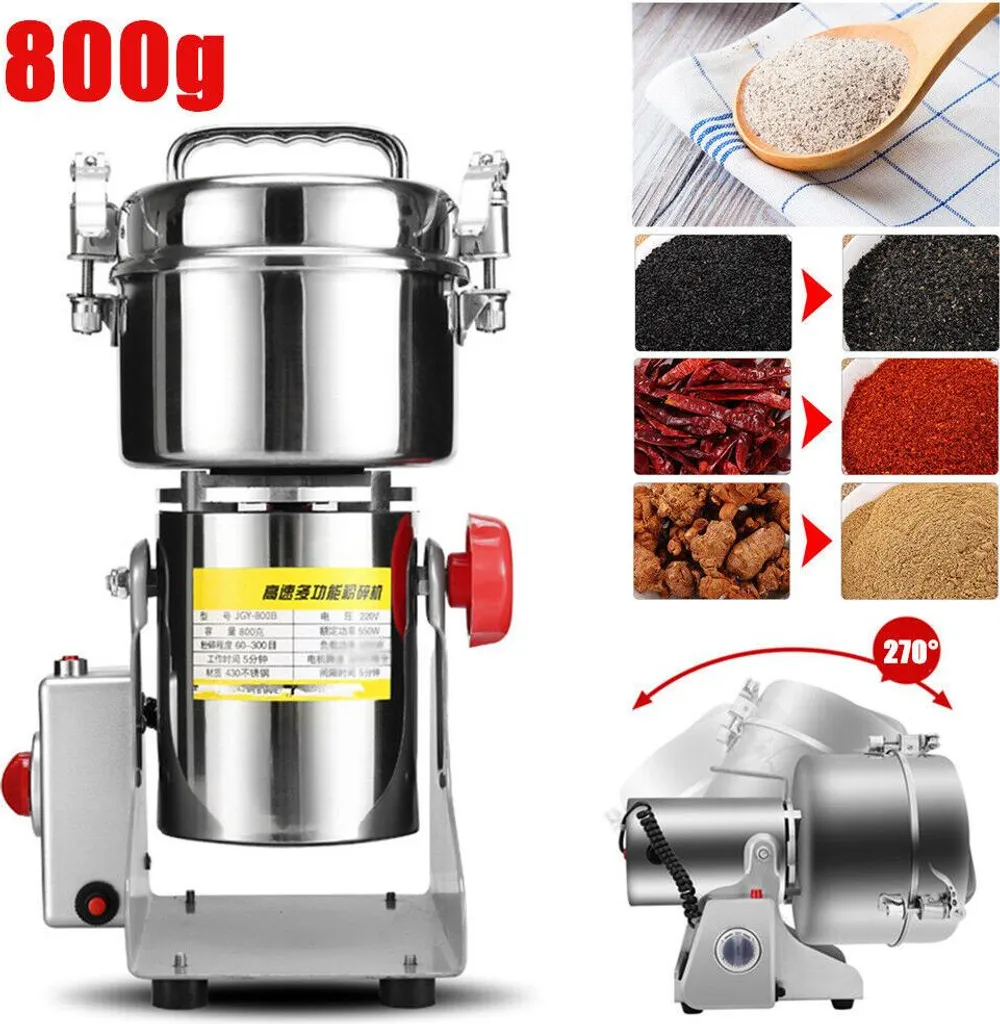 Topchances Electric Herb Mill/Grain Mill/Machine for Autumn Herbs and Grains, 800g