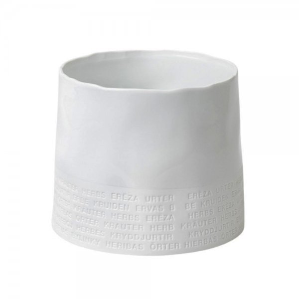 Rader Herb pot room poetry text white 16cm fromräder Design