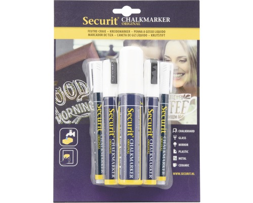Securit Chalk pencils mix 1-2 mm, 2-6 mm, 7-15 mm white 5 pcs.