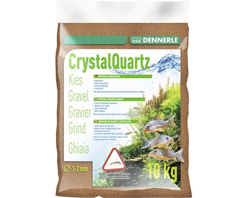 Crystal quartz gravel Dennerle 10 kg, brown