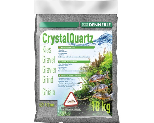 Crystal quartz gravel DENNERLE 10 kg slate gray