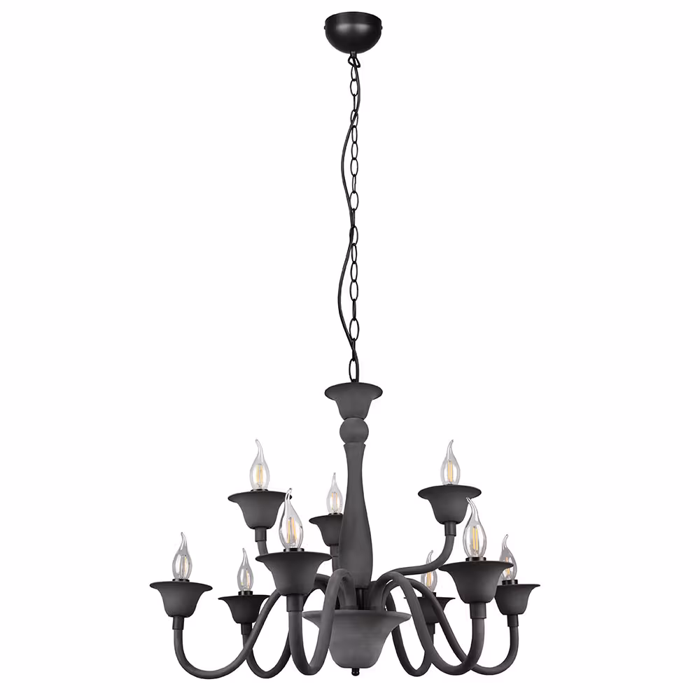 CHANDELIER Metal Acrylic Anthracite