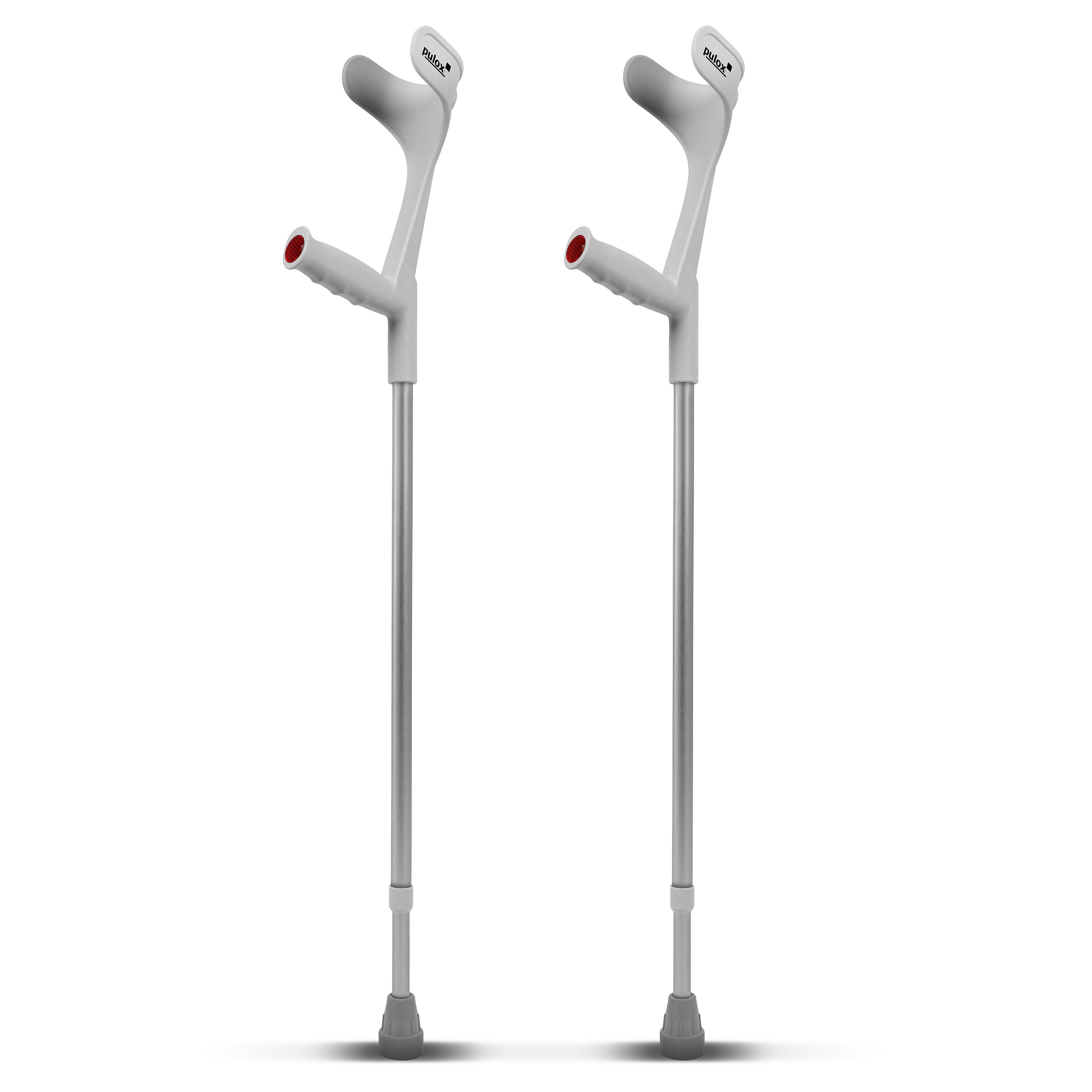 1 Crutches pair gray - 2x crutches classic from Ossenberg with Ergo soft grip 1 St