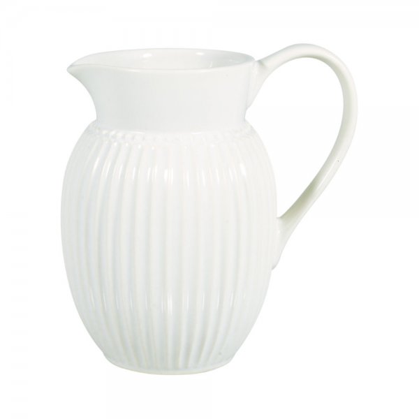 Alice stoneware jug, white (small) by Greengate