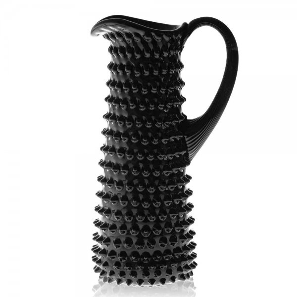 Jug Hobnail Tall Jug Black (1000ml) from Klimchi Studio