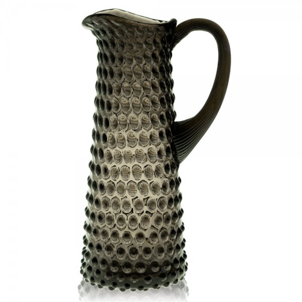 Jug Hobnail Tall Jug Black Smoke 1000ml Klimchi Studio