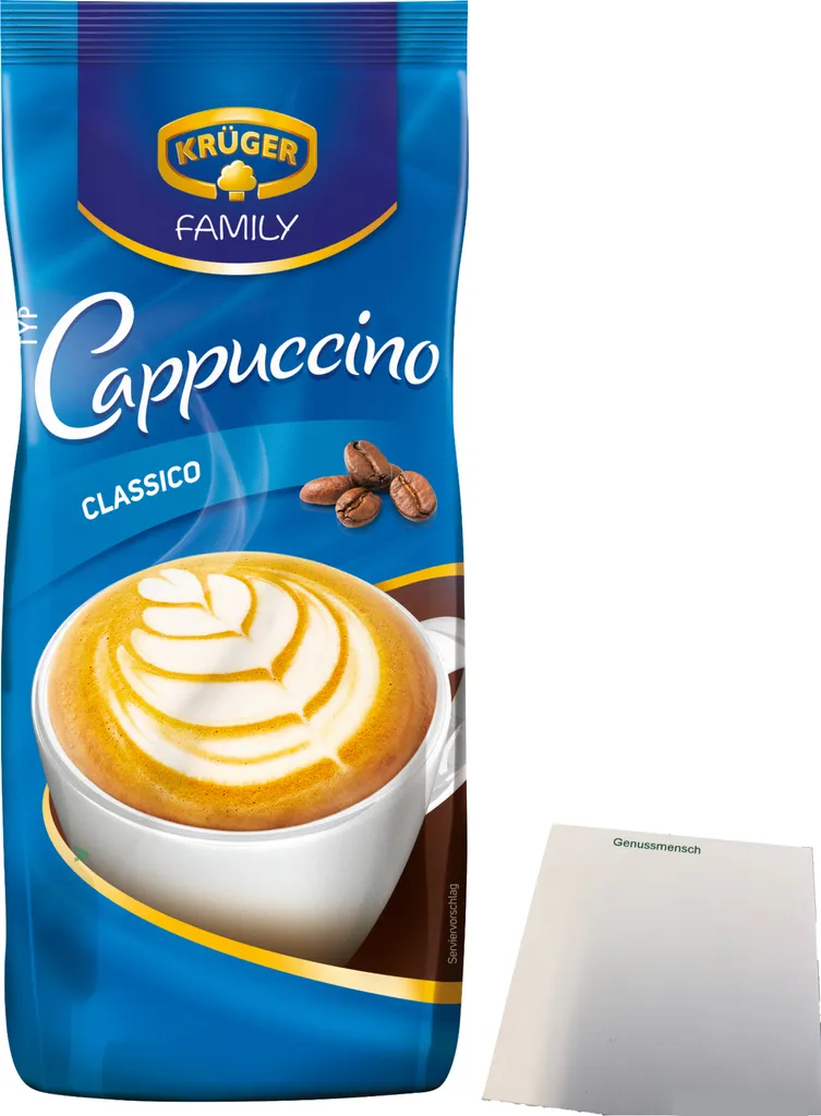 Krüger Family Cappuccino Classico (500g bag) + usy block