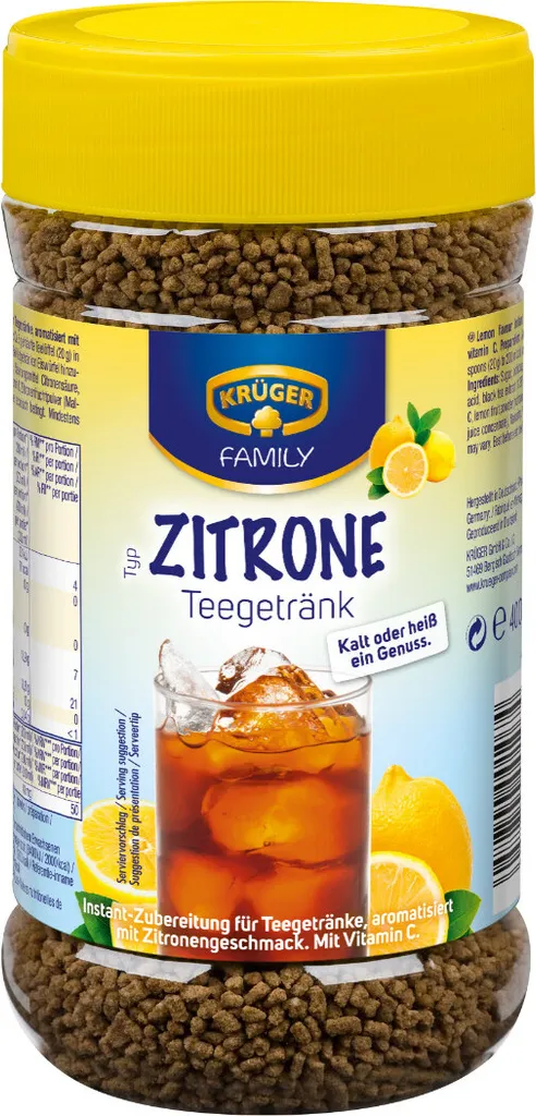 Krüger Family Lemon Tea Drink | Instant Tea | 400g Can 400g