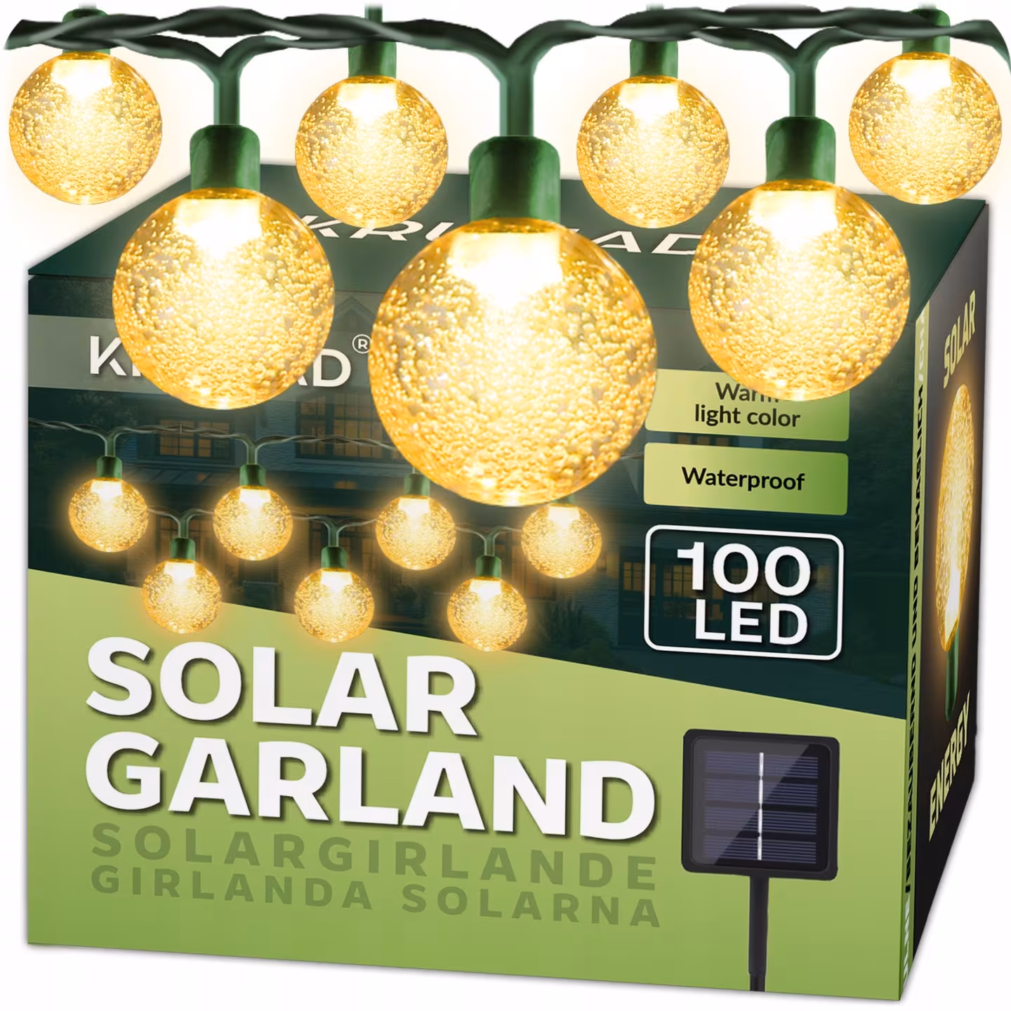 KRUMAD SOLAR LIGHT STRING Outdoor LED Garden Lighting 14m