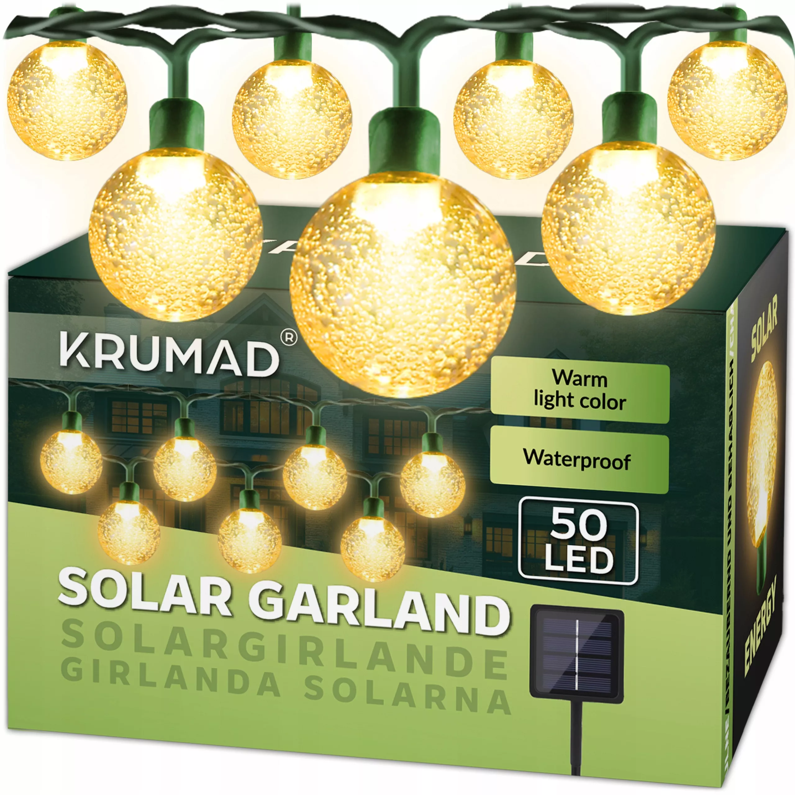 KRUMAD SOLAR LIGHT STRING Outdoor LED Garden Lighting 7m