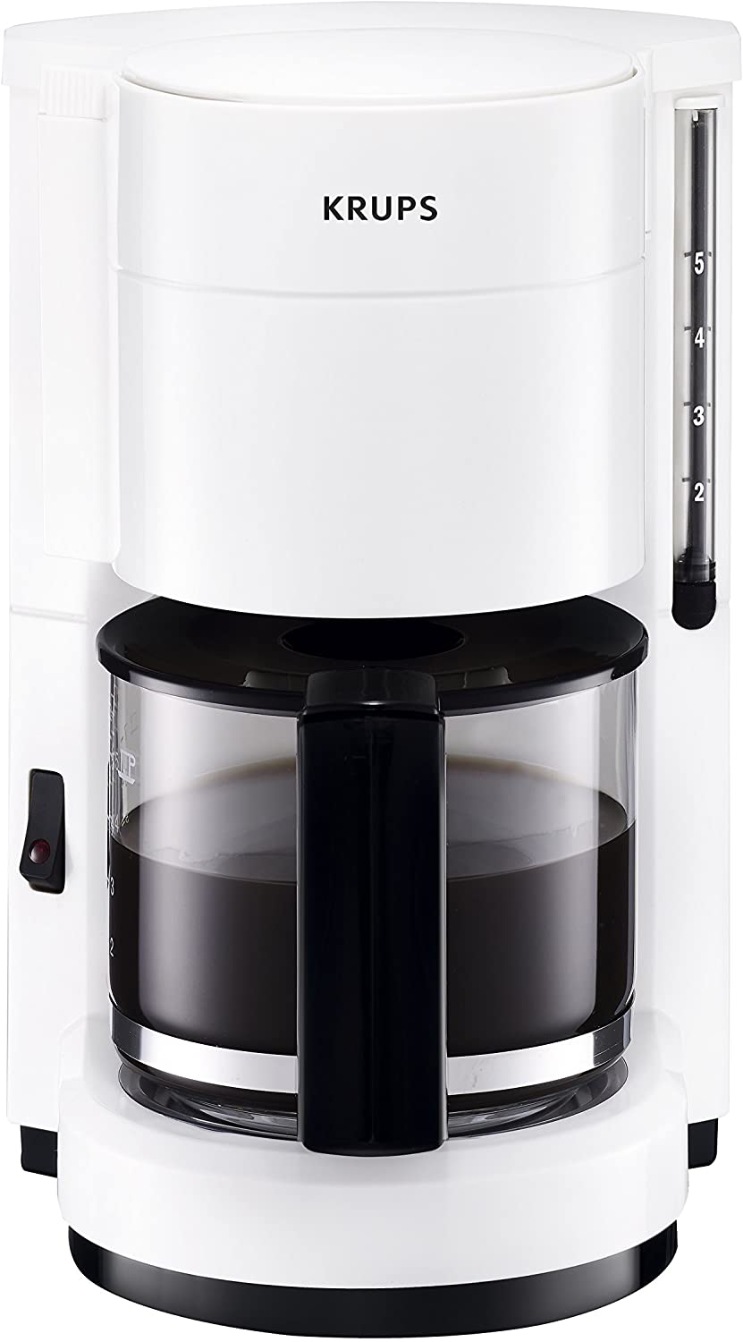 KRUPS - Aroma -6/7 tasses-850 W- Porte-filtre pivotant et amovible - Arrêt auto-Anti-gouttes - Blanche - KRUPS - FDS-1010553