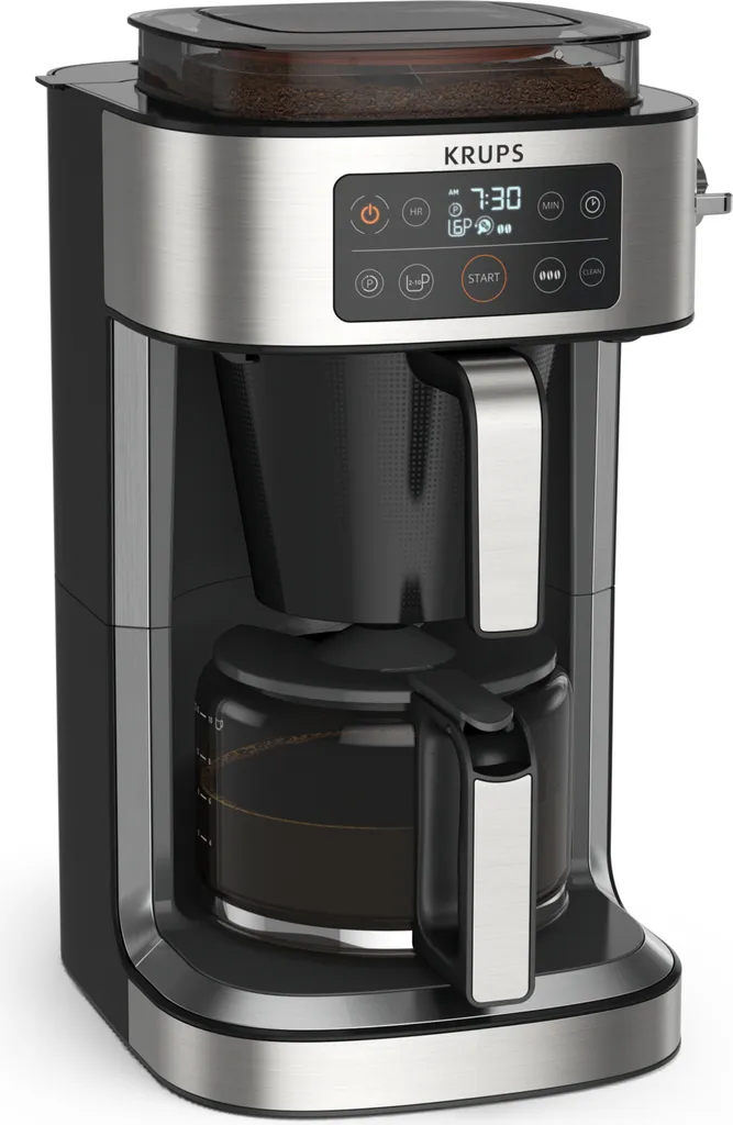 Krups Aroma Partner KM760D, Filter Coffee Machine, Ground Coffee, Black, Silver 3 kg