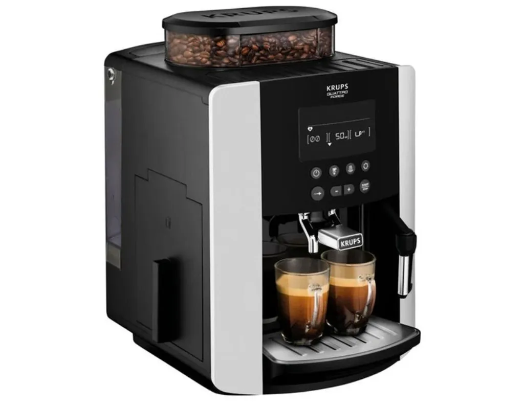 Krups EA8178, Espresso machine, 1.7 l, Coffee beans, Built-in grinder, 1450 W, Black, Silver