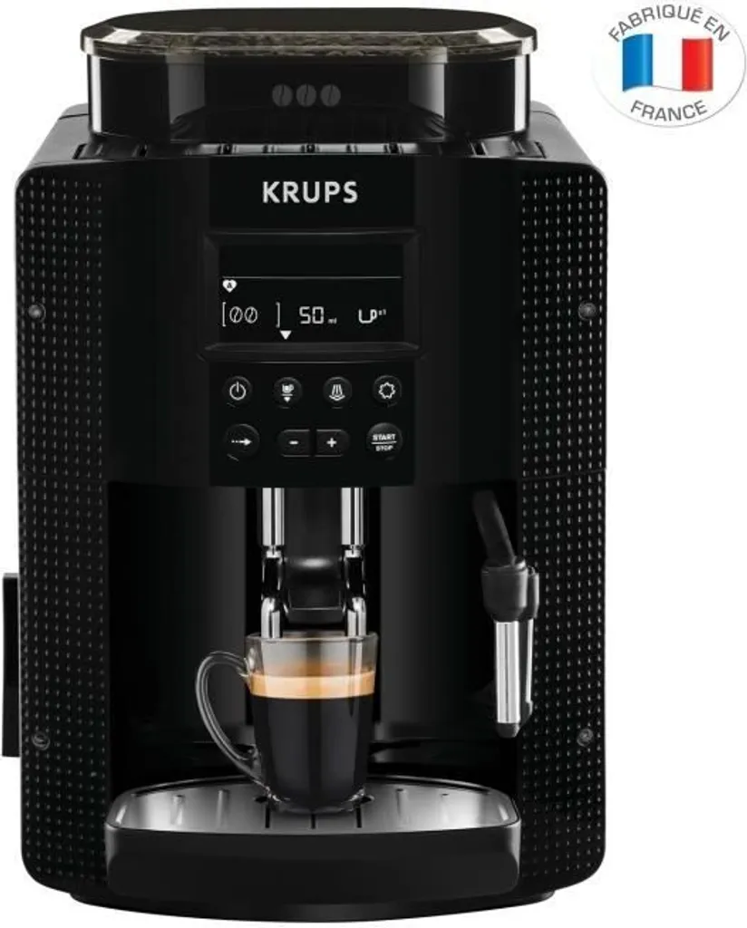 KRUPS Essential fully automatic coffee machine with LCD display and steam nozzle for perfect coffee