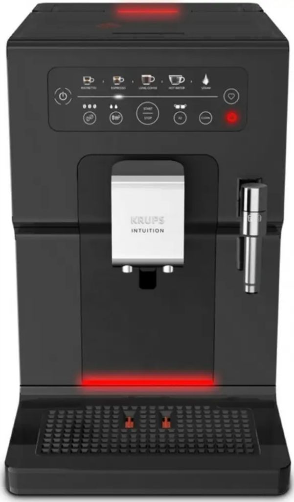 Krups Evidence EA870810, Espresso machine, 3 l, Coffee beans, Built-in grinder, Black, Chrome