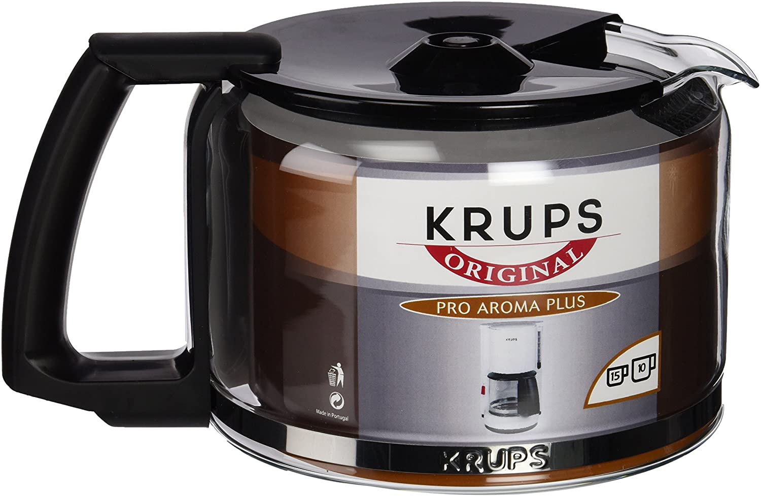 Krups glass jug 034.42 - suitable for T 10 Aroma / Plus, F 140 / F 145 without lid