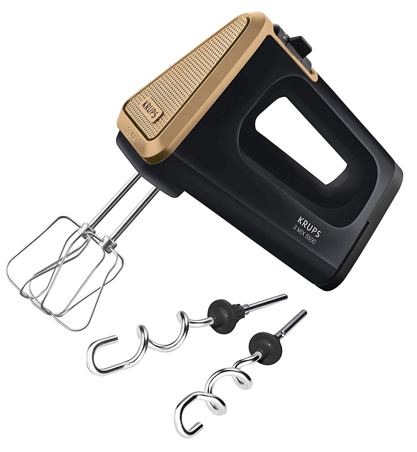 Krups Gn5058 3 Mix 5500 Hand Mixer 500 Watt With 5 Speed Control And Turbo 