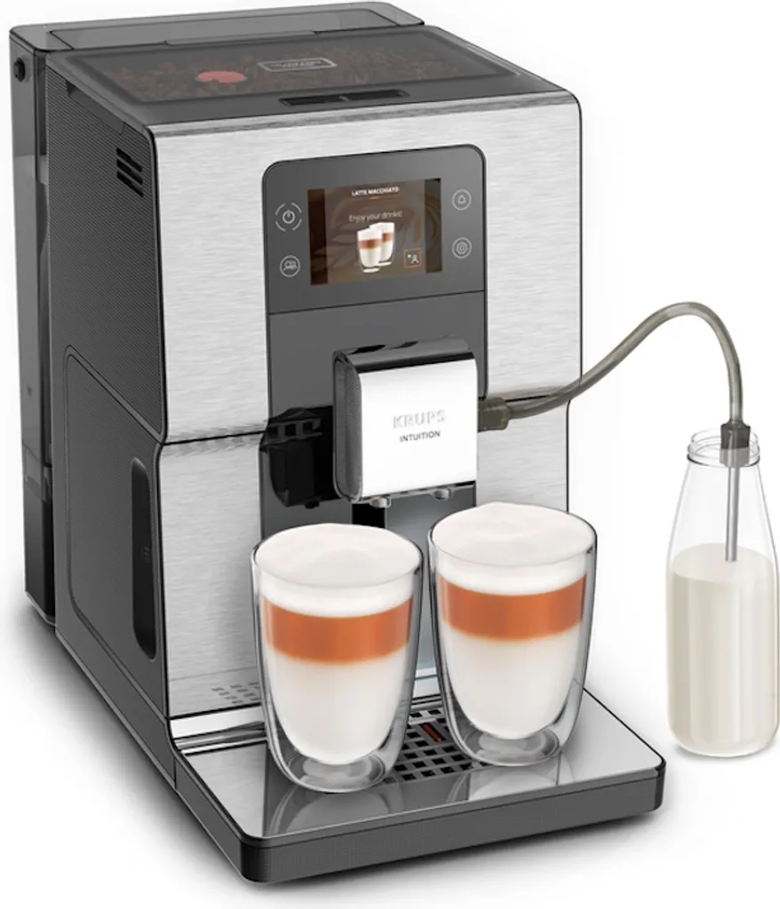 KRUPS coffee machine with 17 drinks and intuitive touchscreen system