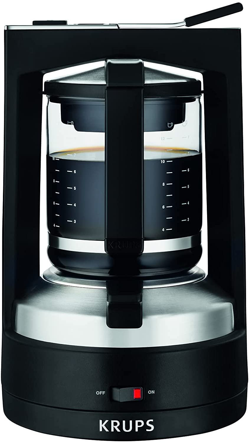 Krups KM 4689 coffee maker - coffee makers (Built-in, Mocha, Black, Stainless steel, Jug, Glass)