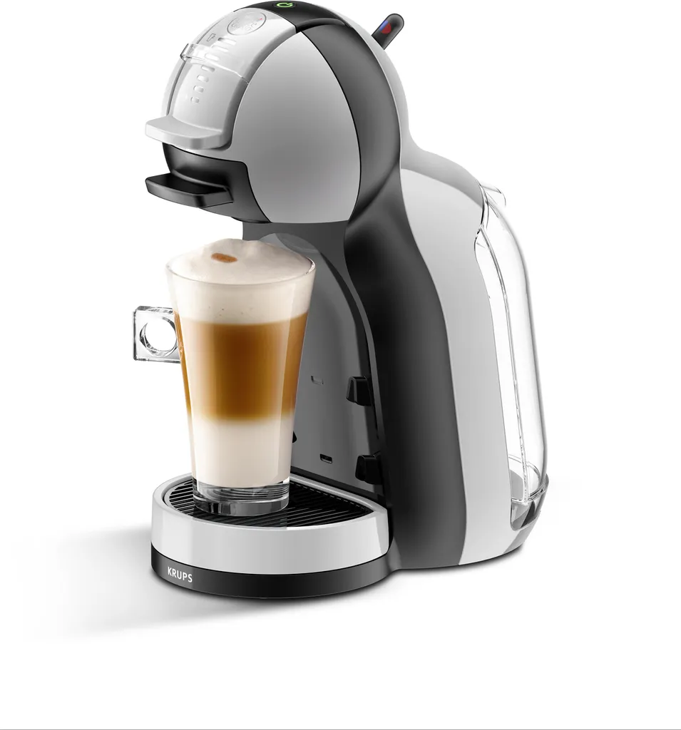Krups Mini Me KP123B, Espresso machine, 0.8 l, Coffee capsule, 1500 W, Black, Silver