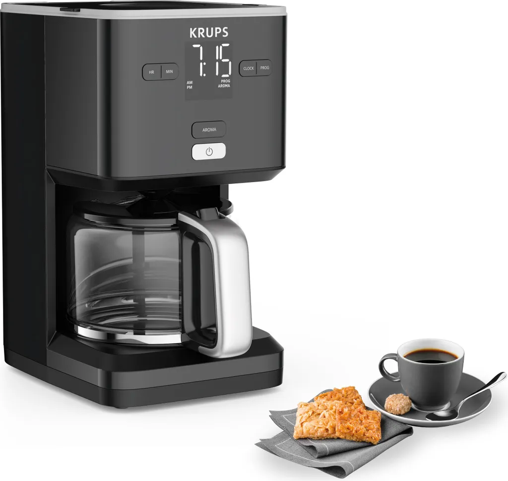 Krups Smartn Light KM6008 Filter Coffee Machine KM6008, Filter Coffee Machine, Ground Coffee, 1000 W, Black