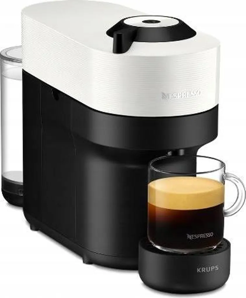 Krups Vertuo Pop - 1500W Capsule Coffee Machine, 0.6L, White and Black