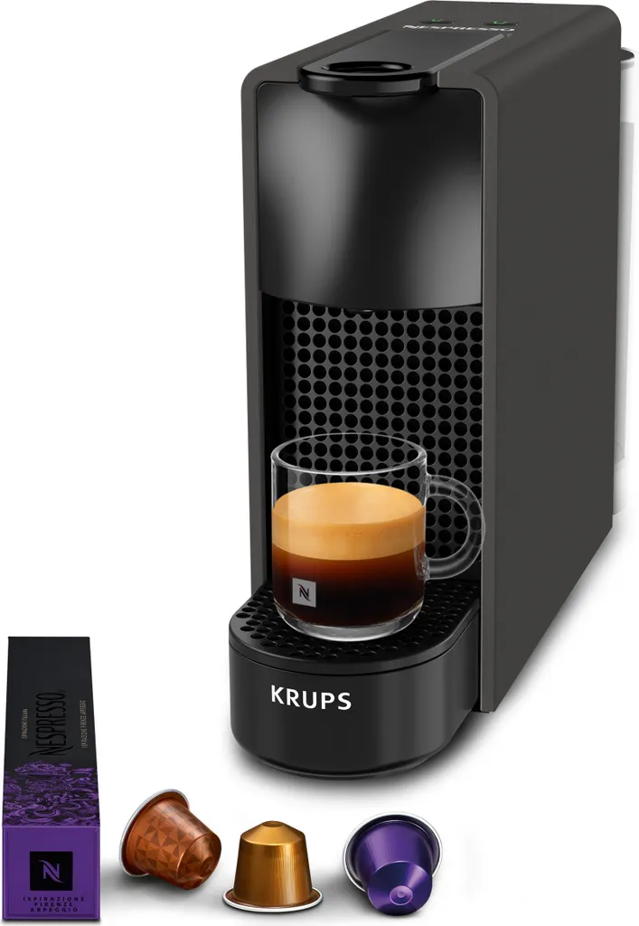 Krups XN110N, pod coffee machine, 0.6 l, coffee capsule, 1310 W, black, anthracite