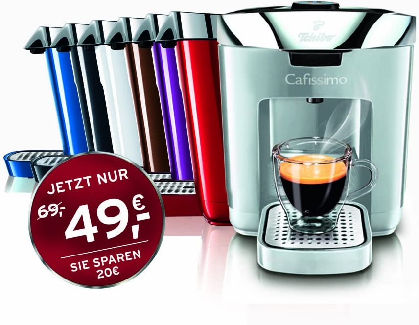Tchibo Cafissimo Coffee 276200 Duo Coffee Capsule Machine, Sapphire