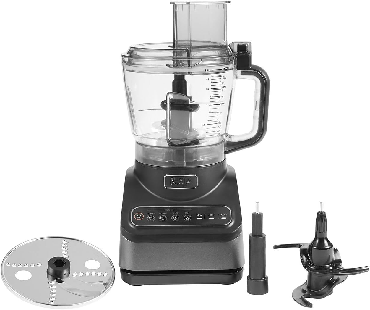 Ninja Processor of food, 85 W, 4 automatic programs and 3 speed manuals, bol de 2.1 l, accessories for picar, rebanar and amasar, piezas aptas para lavavajillas, en, BN65EU