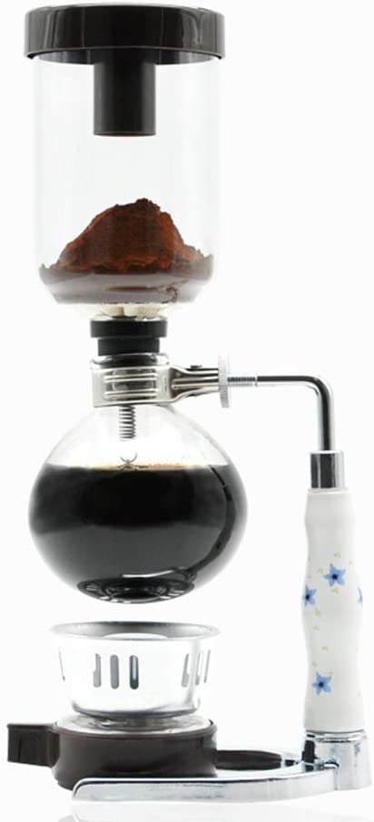 LULUVicky Home Office Coffee Pot Siphon Coffee Machine Household Siphon Jug Manual Coffee Machine Glasses Set Siphon Coffee Machine Set Siphon Coffee Maker Set Siphon Jug Glass White 36 x 15 cm