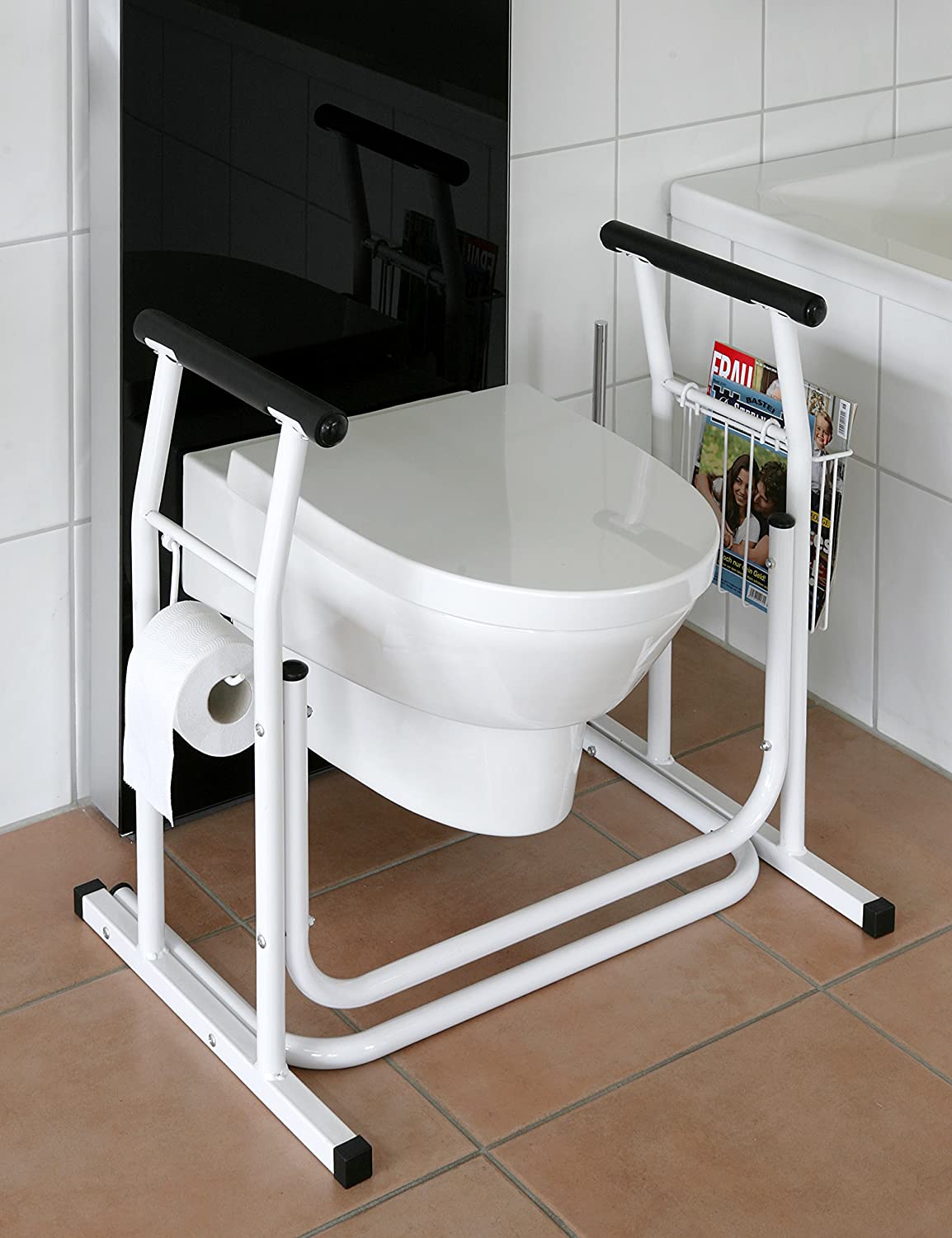 HeRo24 Toilet Standing Aid, Mobile Toilet Support Frame, Grab Rail For Bathroom Su