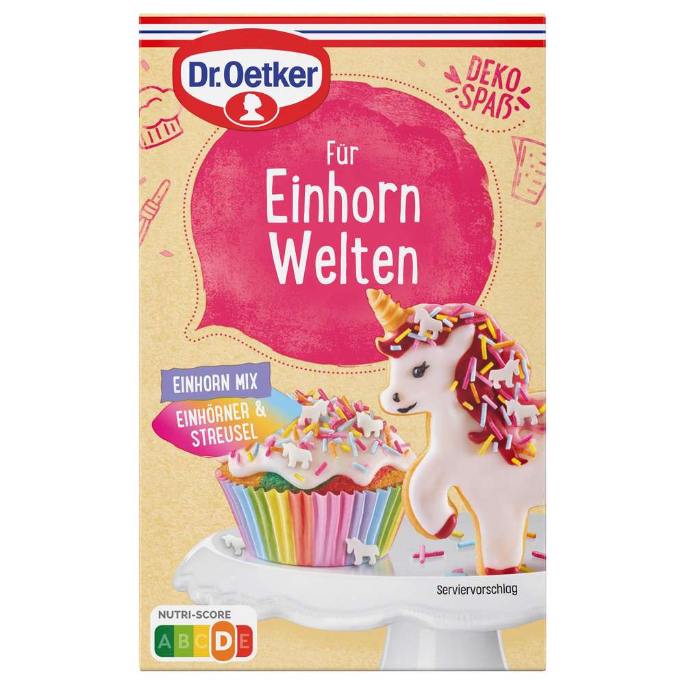 Dr. Oetker Kuchen Deko, Einhorn Welten Mix