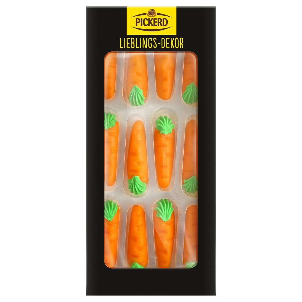 Pickerd Cake decoration: Carrots, marzipan, 12 pieces