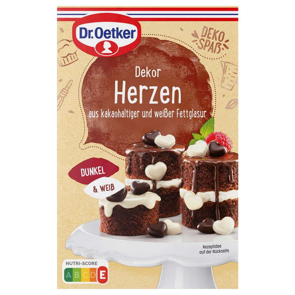 Dr. Oetker Cake decoration, chocolate hearts