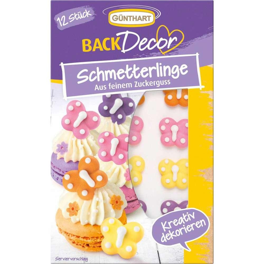 Günthart Cake decoration butterflies, pastel